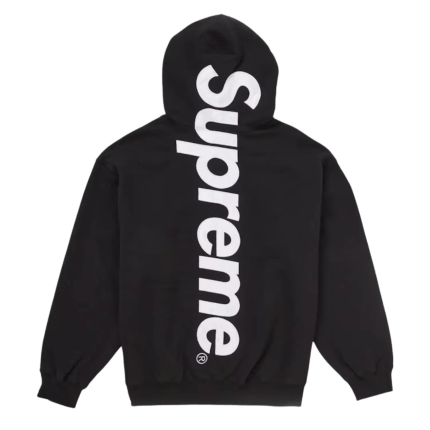 Supreme Satin Applique Hooded Sweatshirt (FW24) Black